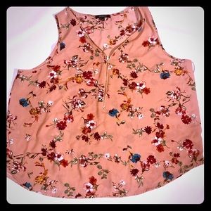 Pink floral top plus size
